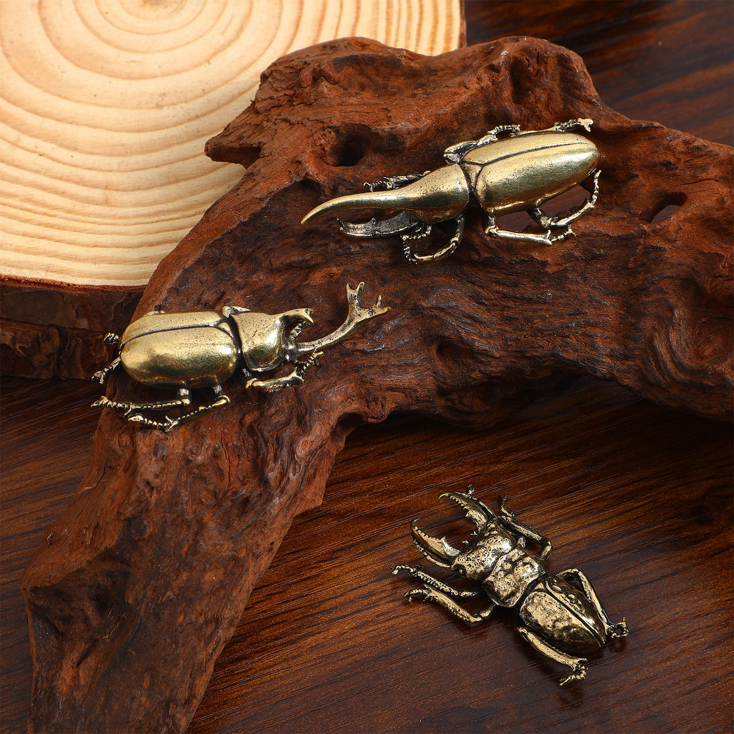 3 Piece Metal Beetle Ornaments