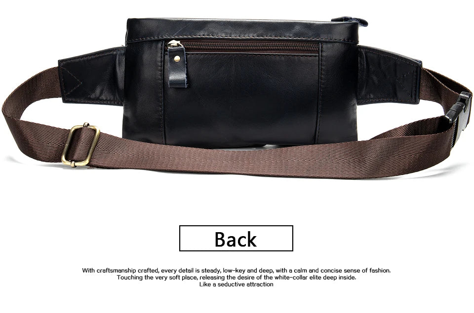 Men's Retro Leather Waist Pack