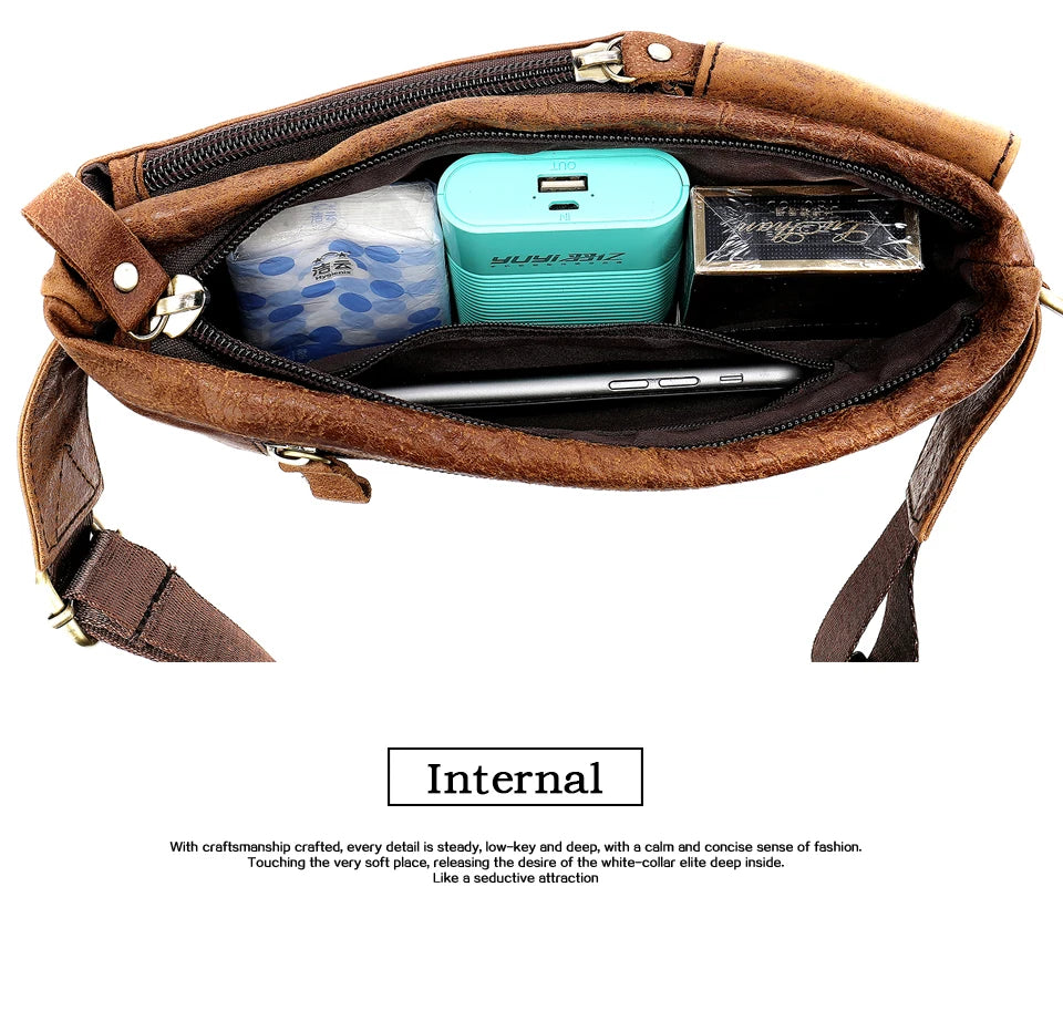 Men's Retro Leather Waist Pack