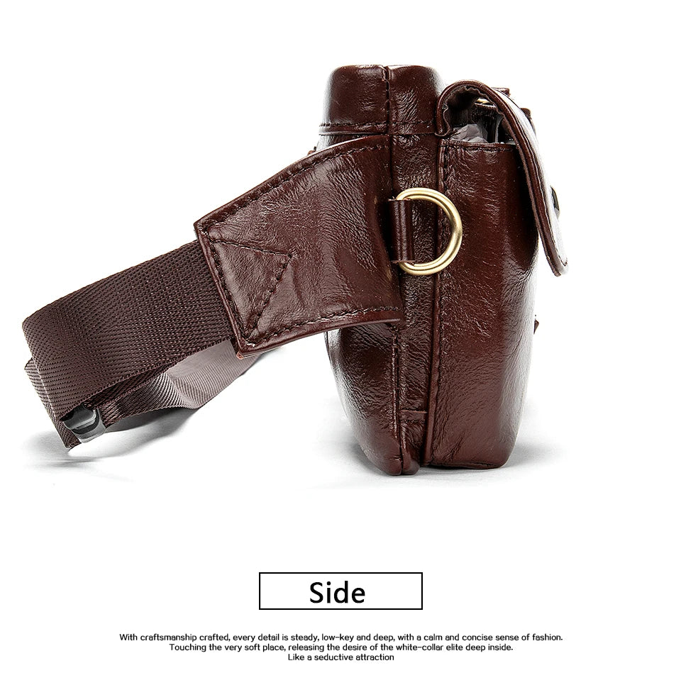 Men's Retro Leather Waist Pack