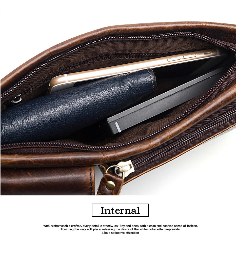 Men's Retro Leather Waist Pack