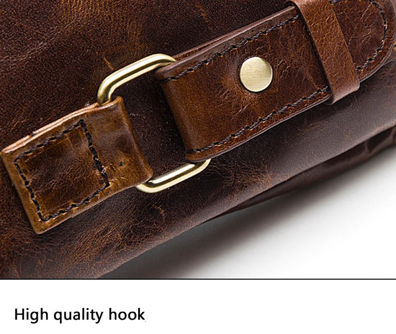 Men's Retro Leather Waist Pack