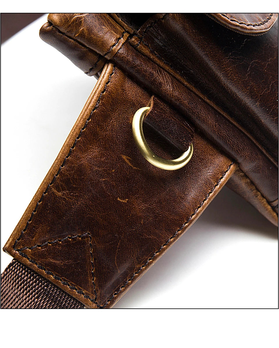 Men's Retro Leather Waist Pack