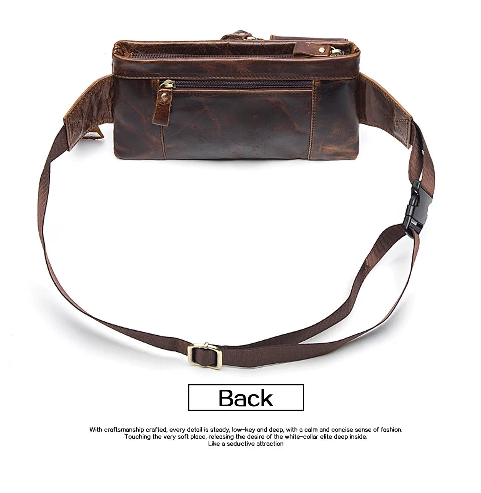 Men's Retro Leather Waist Pack