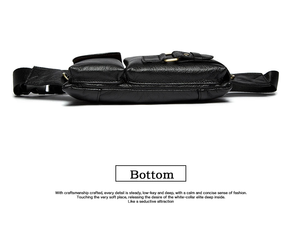 Men's Retro Leather Waist Pack