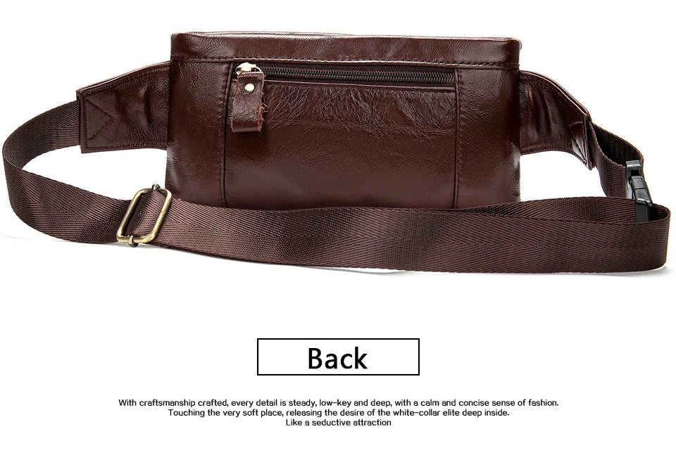 Men's Retro Leather Waist Pack