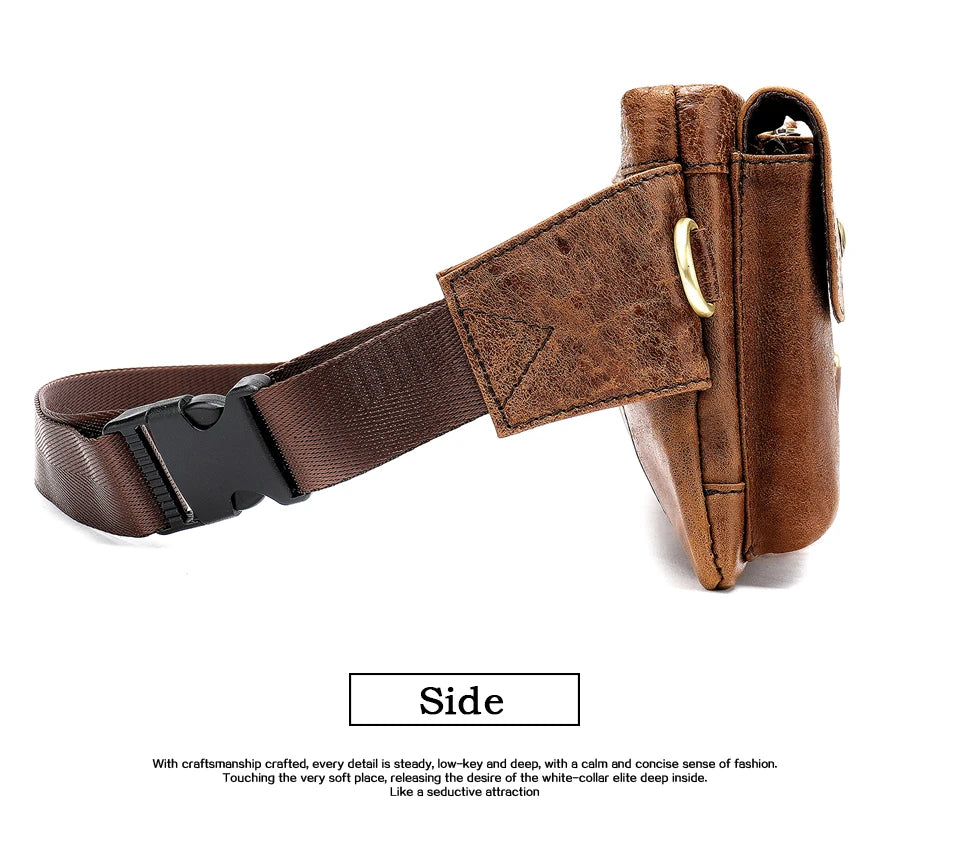 Men's Retro Leather Waist Pack