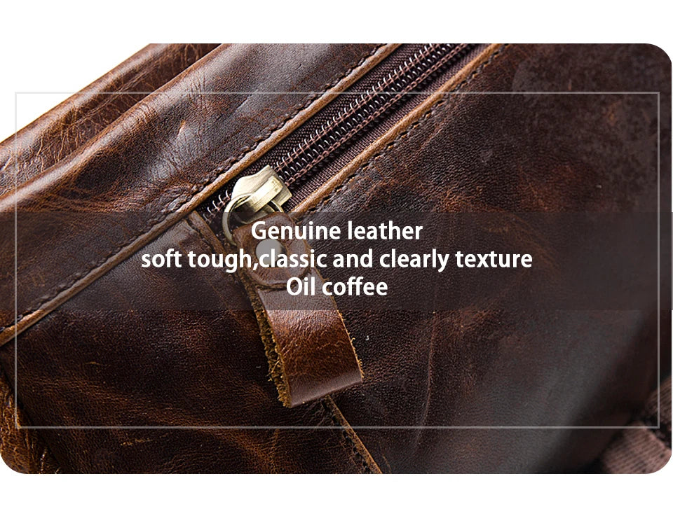 Men's Retro Leather Waist Pack