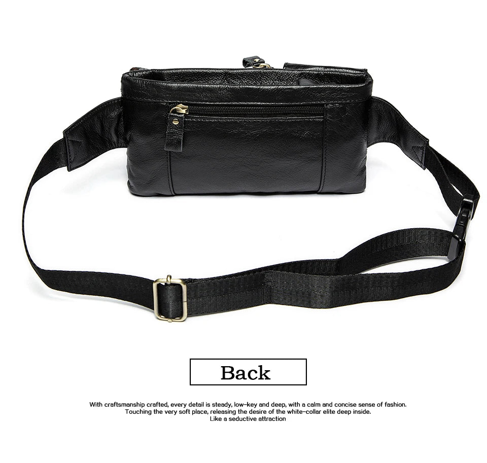 Men's Retro Leather Waist Pack