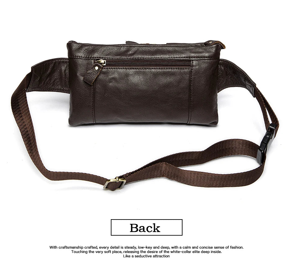 Men's Retro Leather Waist Pack