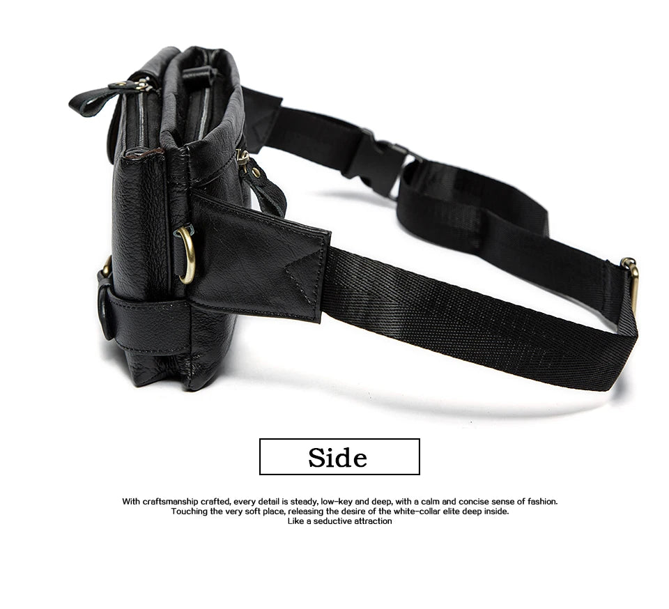 Men's Retro Leather Waist Pack