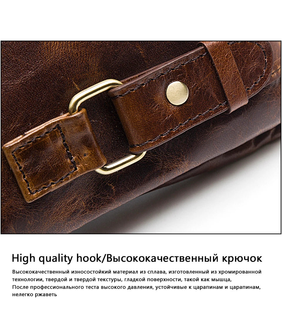 Men's Retro Leather Waist Pack