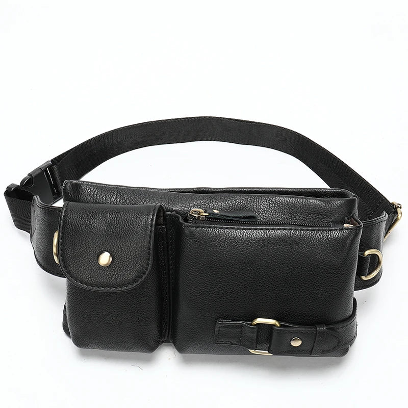 Men's Retro Leather Waist Pack