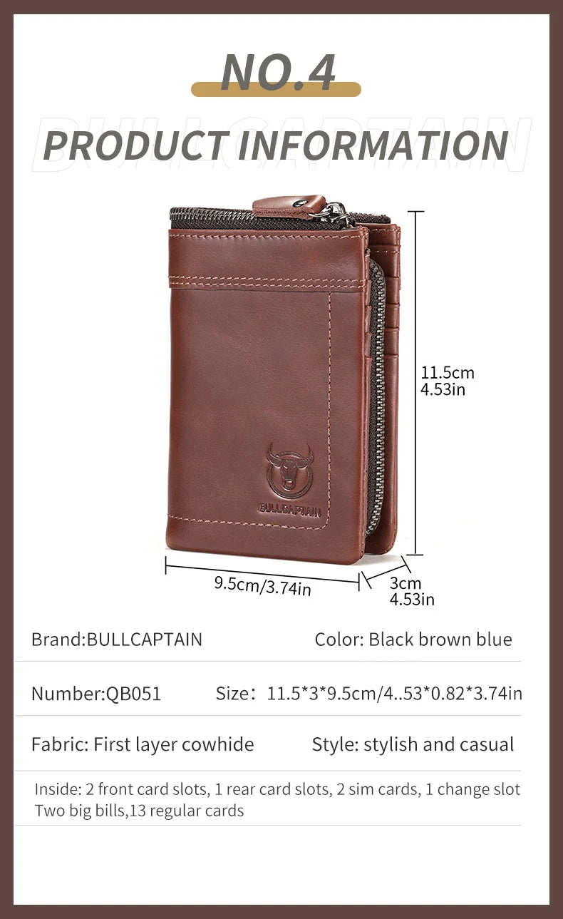 Vintage Oil Waxed Cowhide Wallet