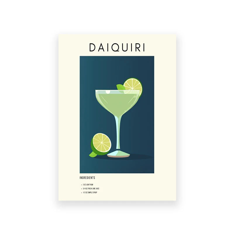 Iconic Cocktails: Retro Wall Art Prints