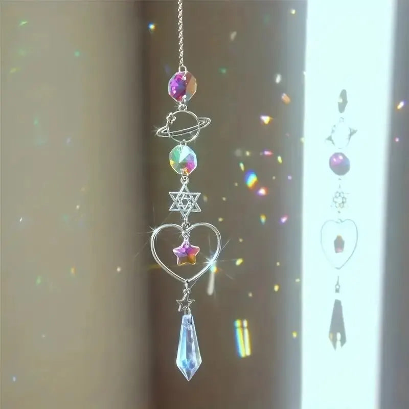 Galaxy Crystal Wind Chime & Suncatcher