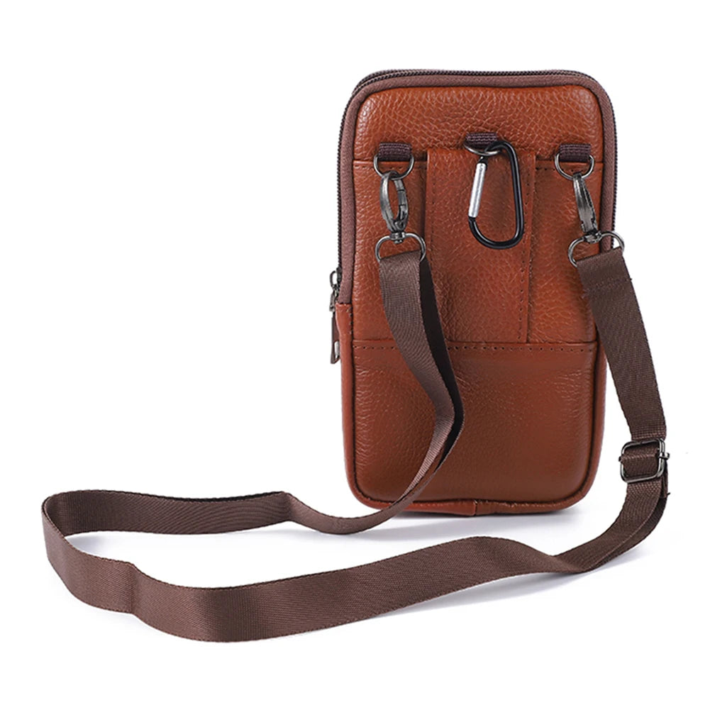 Men's Genuine Leather Crossbody Messenger Bag