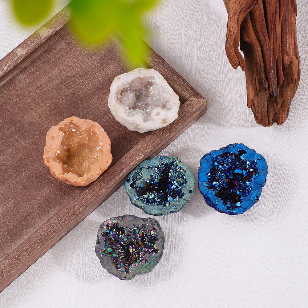 Iridescent Agate Geode Cluster