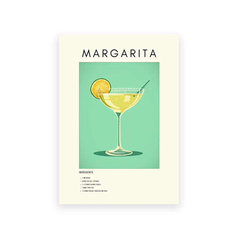 Iconic Cocktails: Retro Wall Art Prints