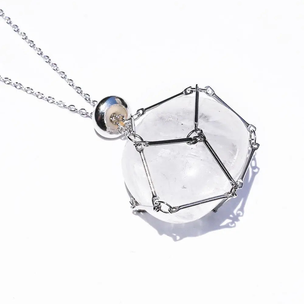 Crystal Cage Pendant Necklace