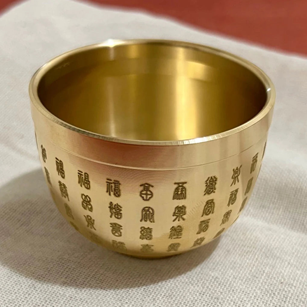 Golden Feng Shui Hundred Blessings Bowl