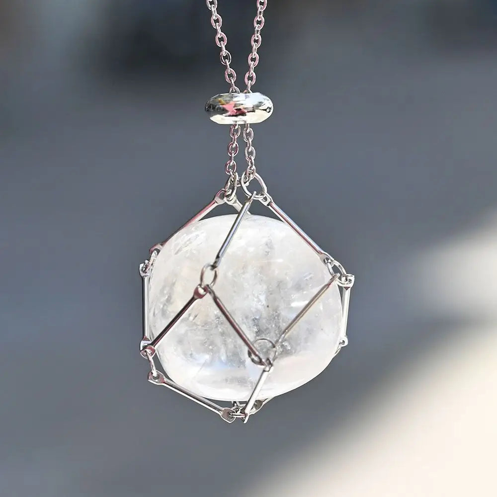 Crystal Cage Pendant Necklace