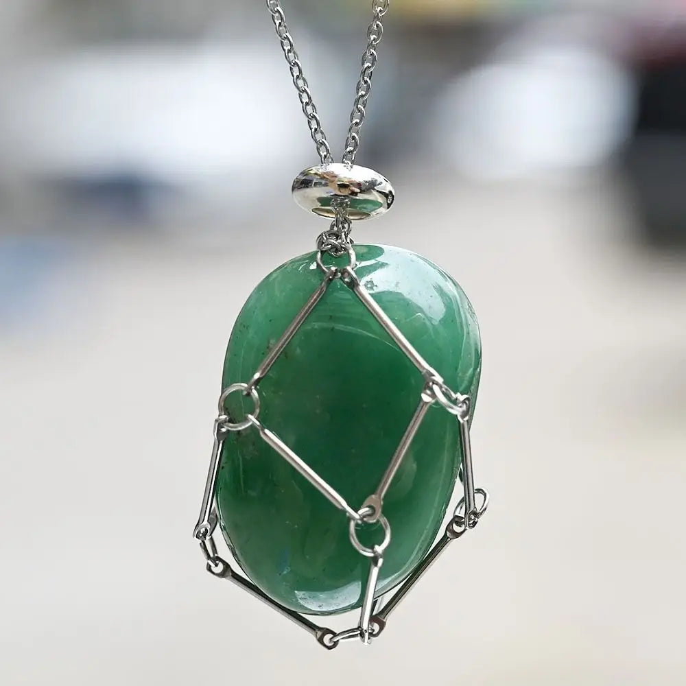 Crystal Cage Pendant Necklace