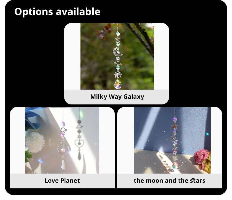Galaxy Crystal Wind Chime & Suncatcher