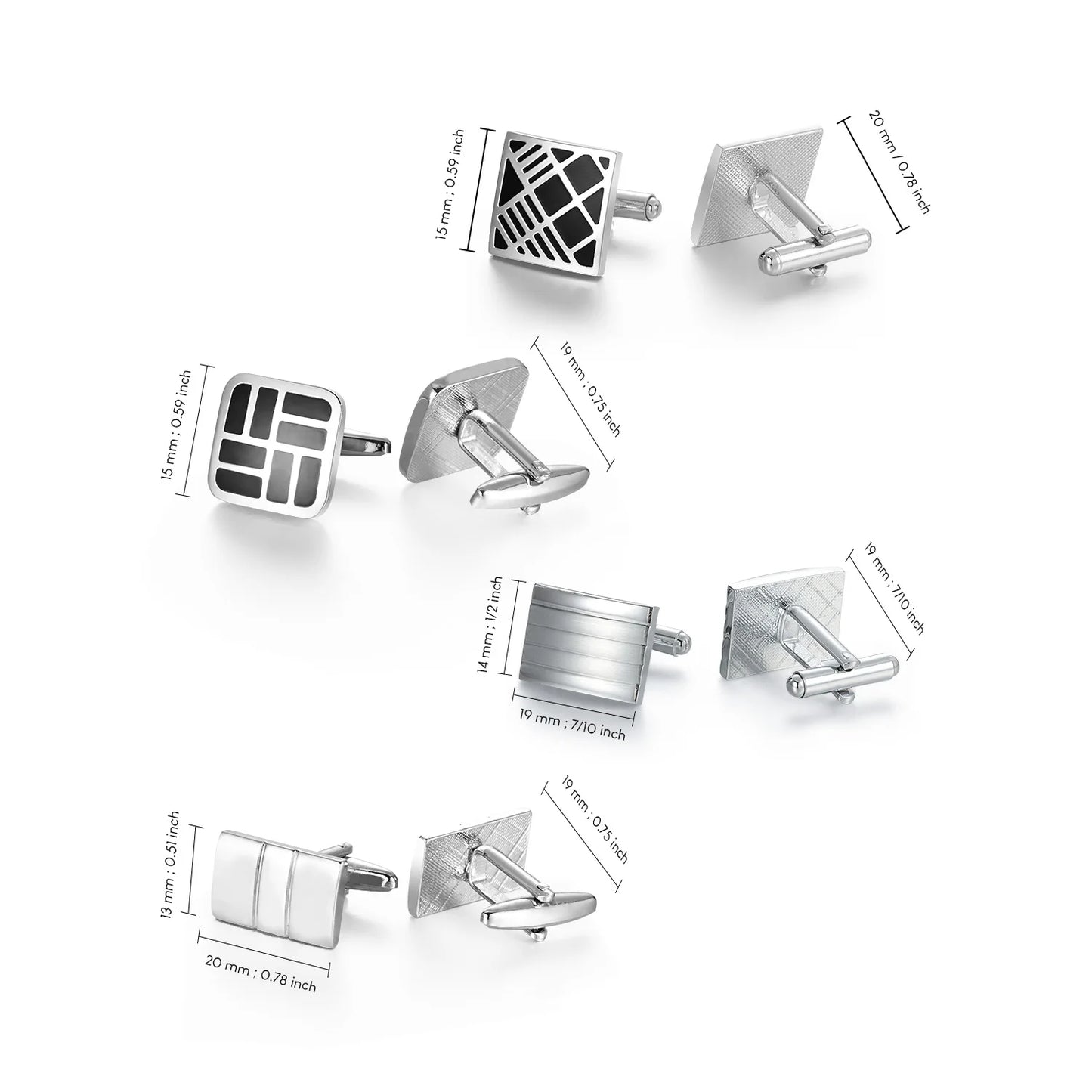Luxury Cufflink Set (4 Pairs)