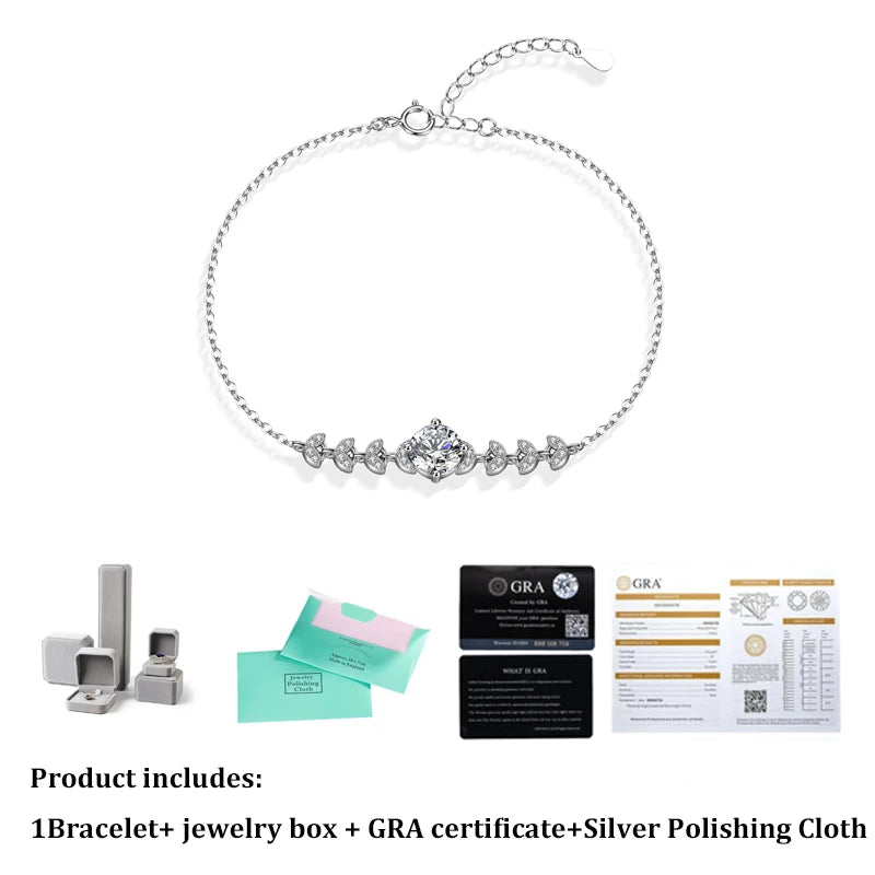 Moissanite Bracelet in Sterling Silver