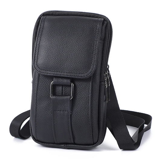 Men's Genuine Leather Crossbody Messenger Bag