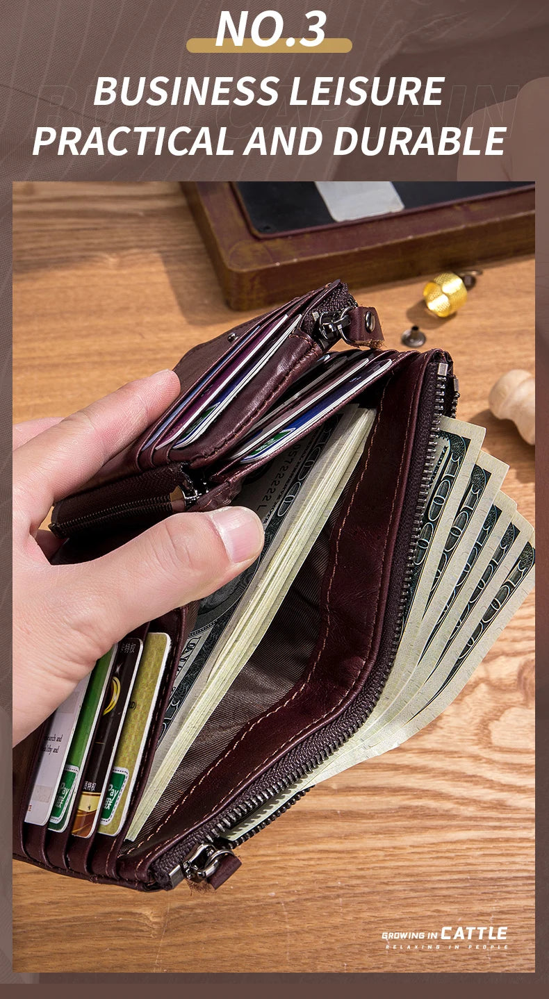 Vintage Oil Waxed Cowhide Wallet