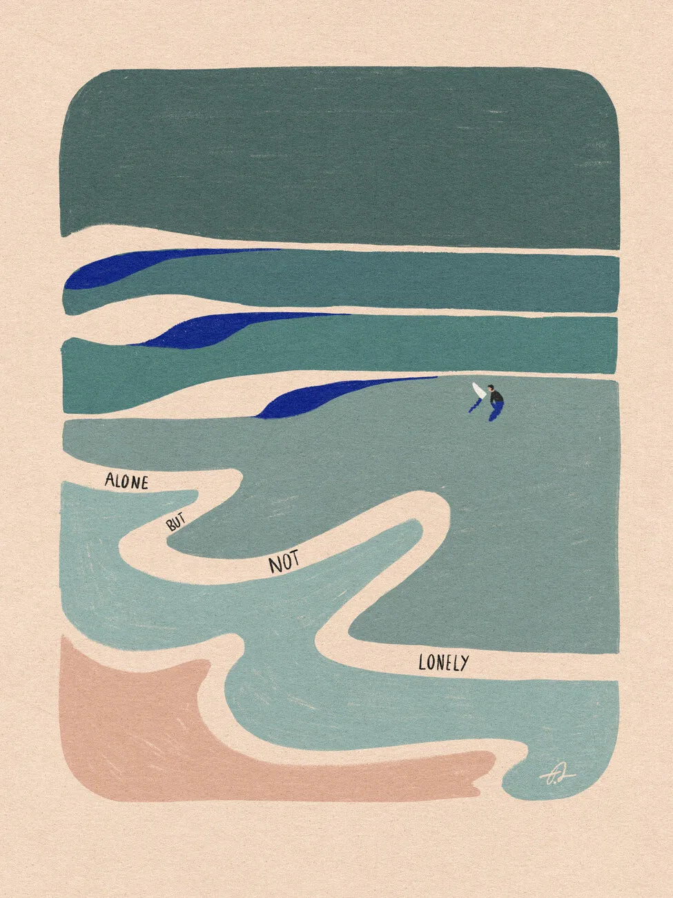Nordic Sea Wave Canvas Art Print