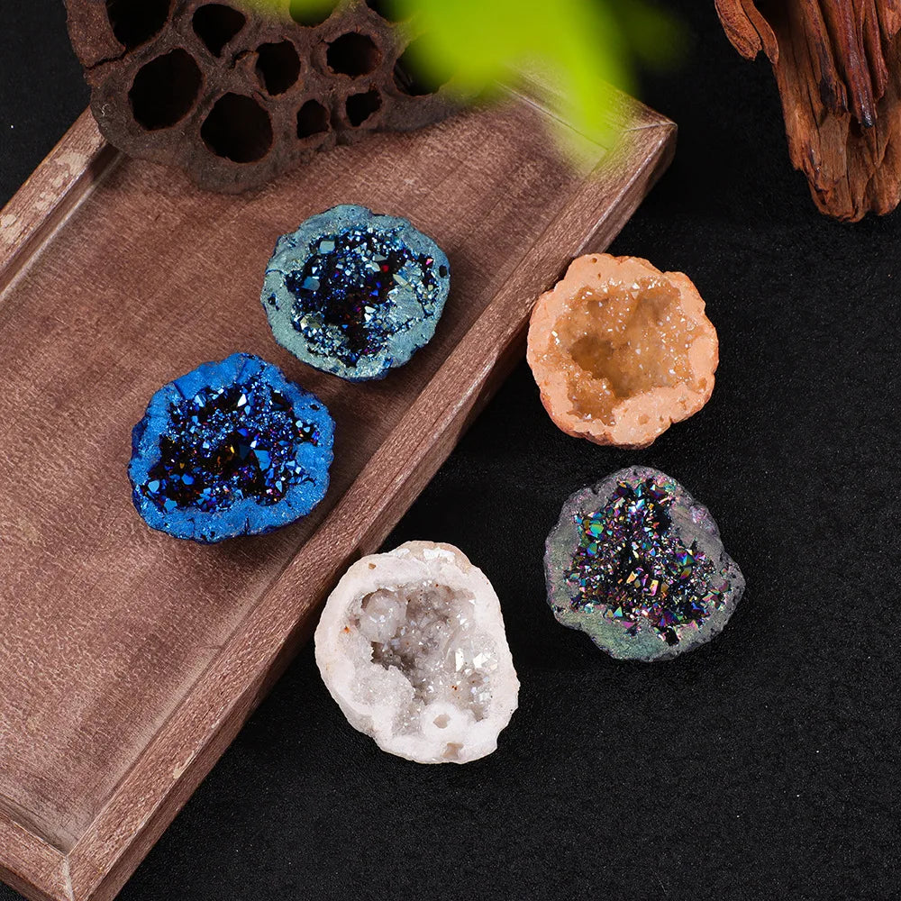 Iridescent Agate Geode Cluster