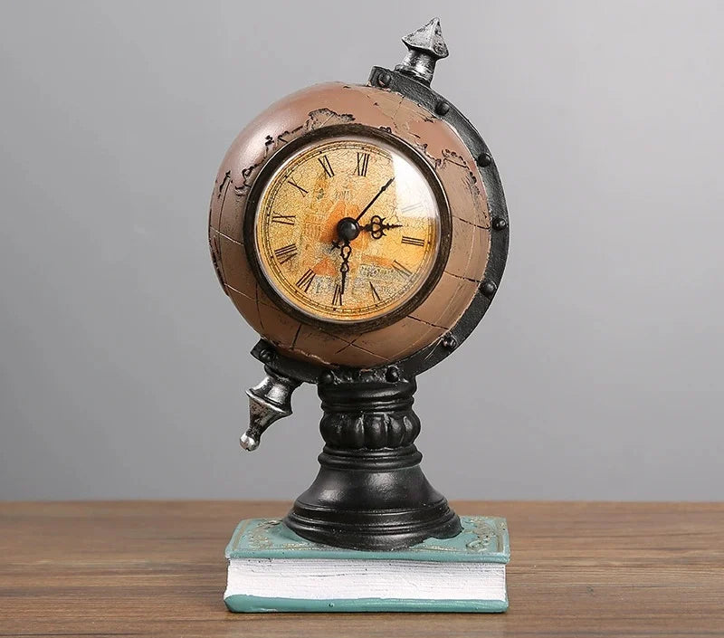 Globe Desktop Clock Ornament