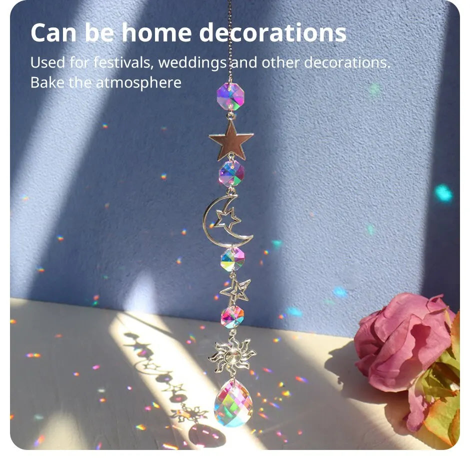 Galaxy Crystal Wind Chime & Suncatcher