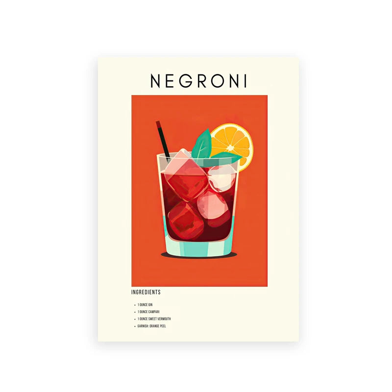 Iconic Cocktails: Retro Wall Art Prints