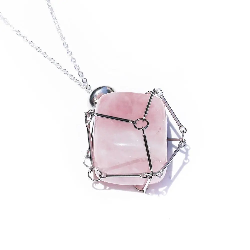 Crystal Cage Pendant Necklace