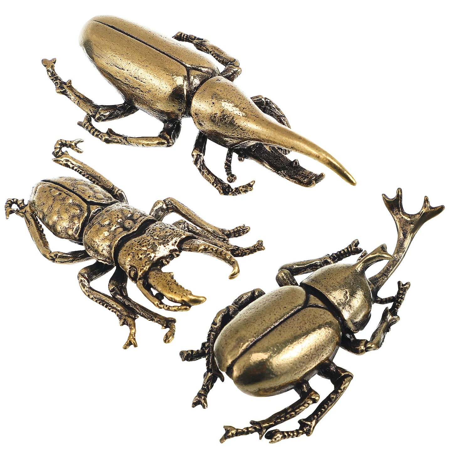 3 Piece Metal Beetle Ornaments