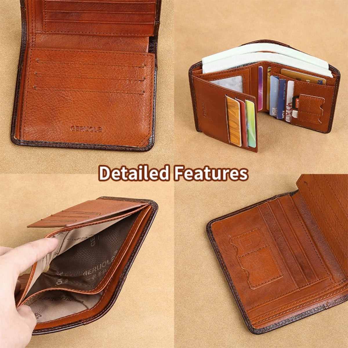 Men's Genuine Leather RFID Bifold Wallet