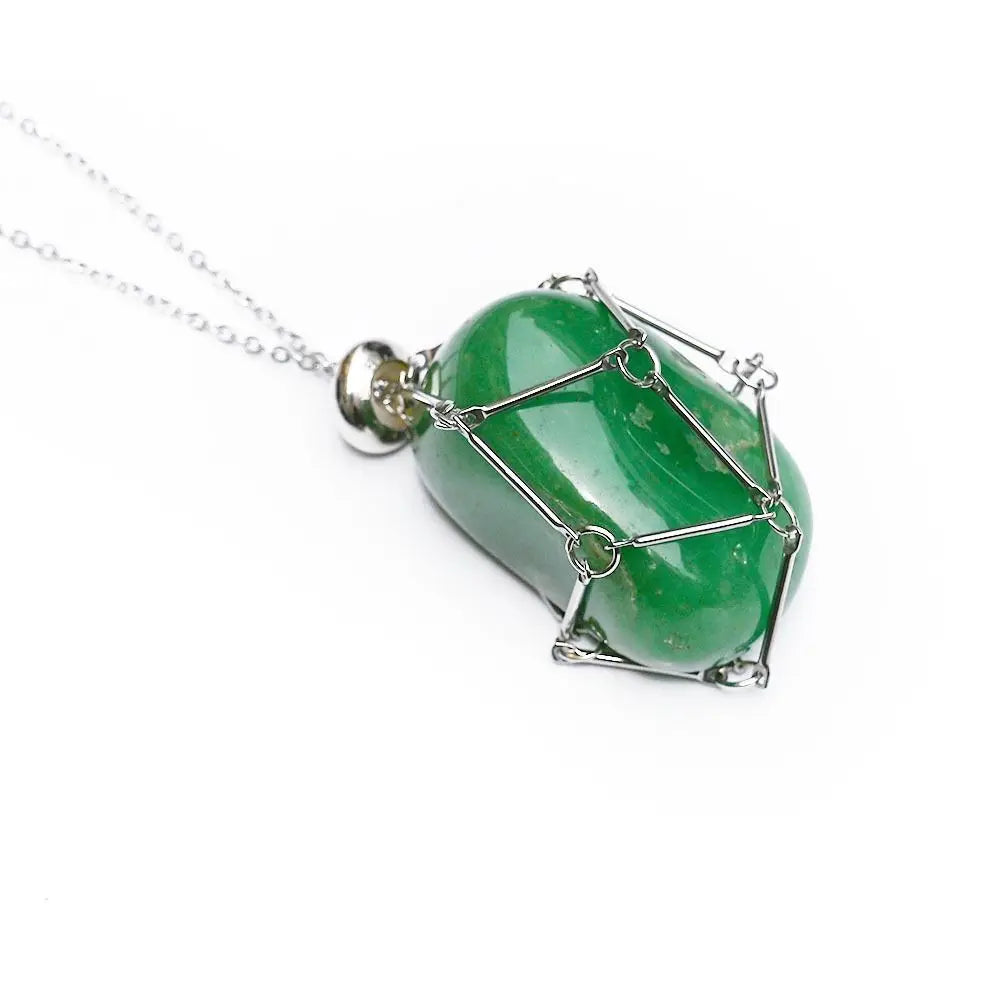 Crystal Cage Pendant Necklace