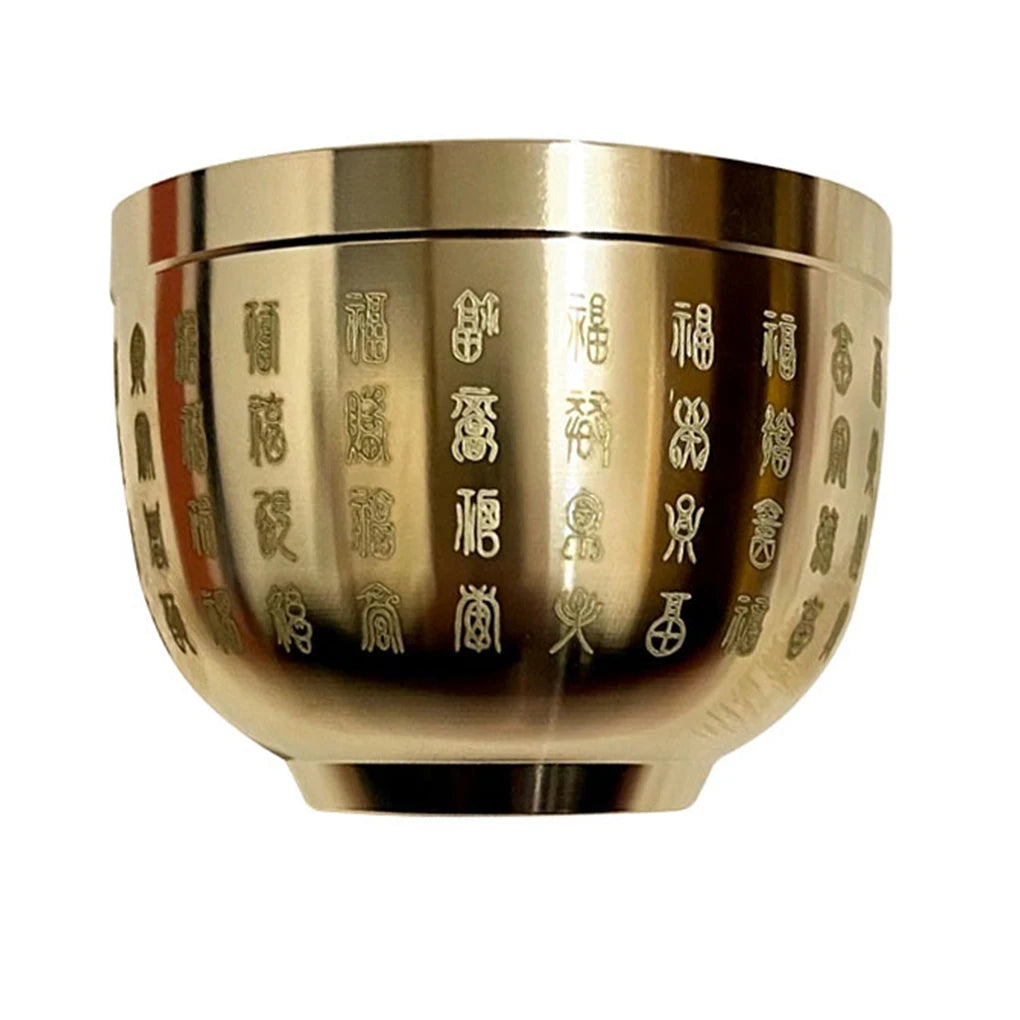 Golden Feng Shui Hundred Blessings Bowl