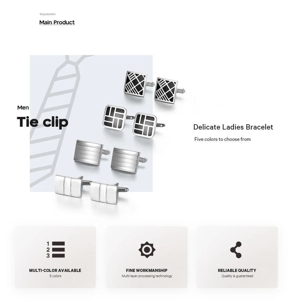 Luxury Cufflink Set (4 Pairs)