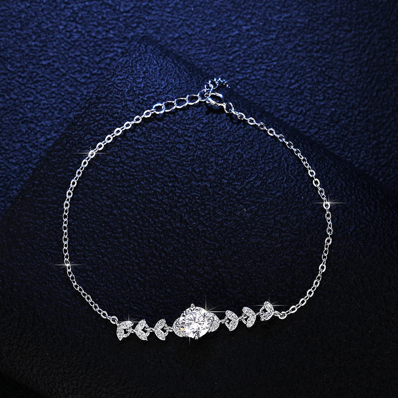 Moissanite Bracelet in Sterling Silver