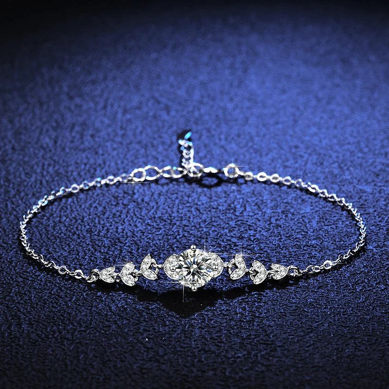 Moissanite Bracelet in Sterling Silver