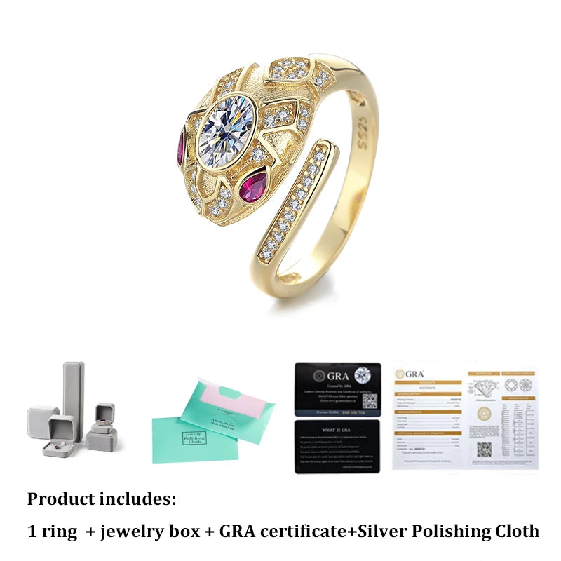 Moissanite Spirit Snake Ring