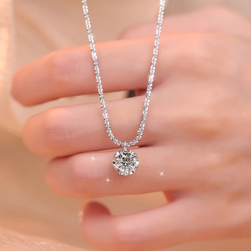 Moissanite Solitaire Pendant Necklace