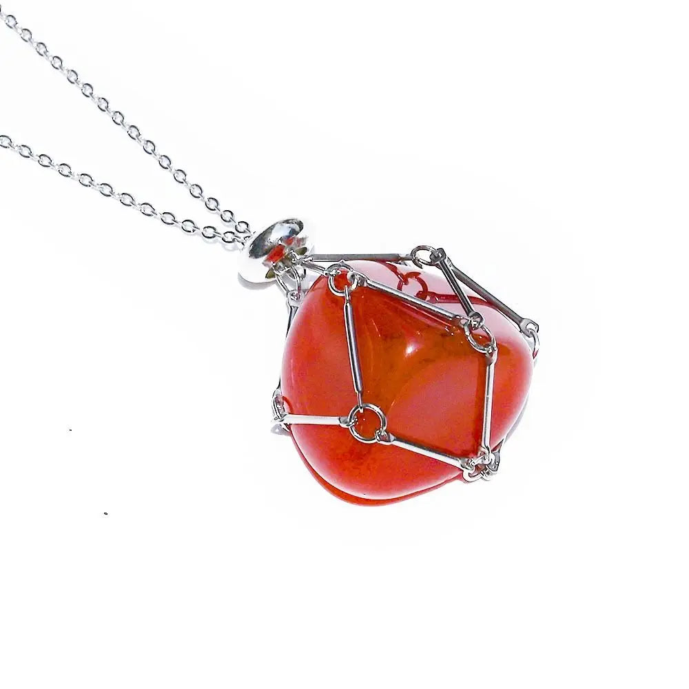 Crystal Cage Pendant Necklace