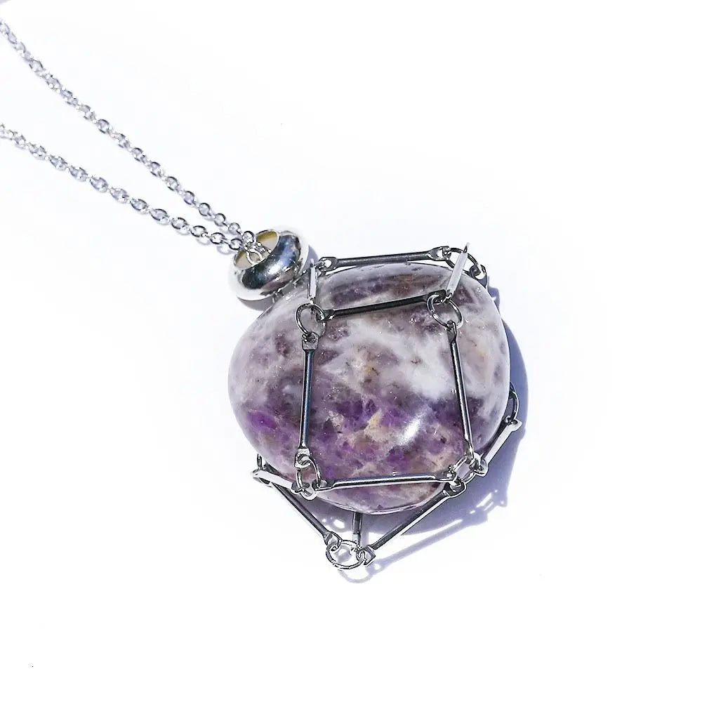 Crystal Cage Pendant Necklace
