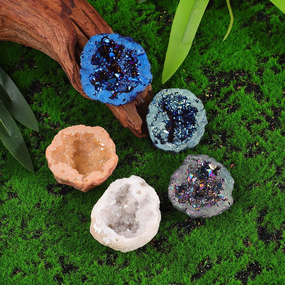Iridescent Agate Geode Cluster